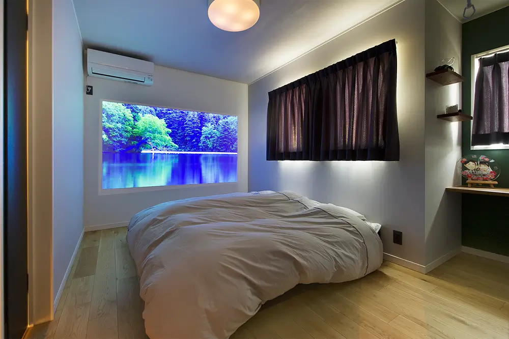 ハイセンスで落ち着ける雰囲気の寝室